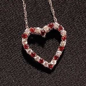 Garnet Heart Pendant